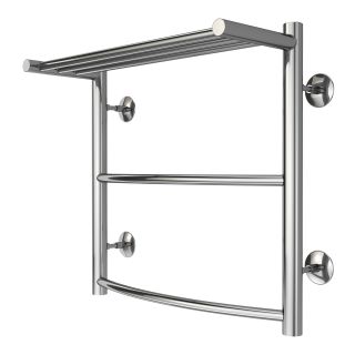 Полотенцесушитель водяной AZARIO VERONA AZ04155P 500/500 с полкой, 2 секции, нижнее/диагональное подключение, 1/2, хром